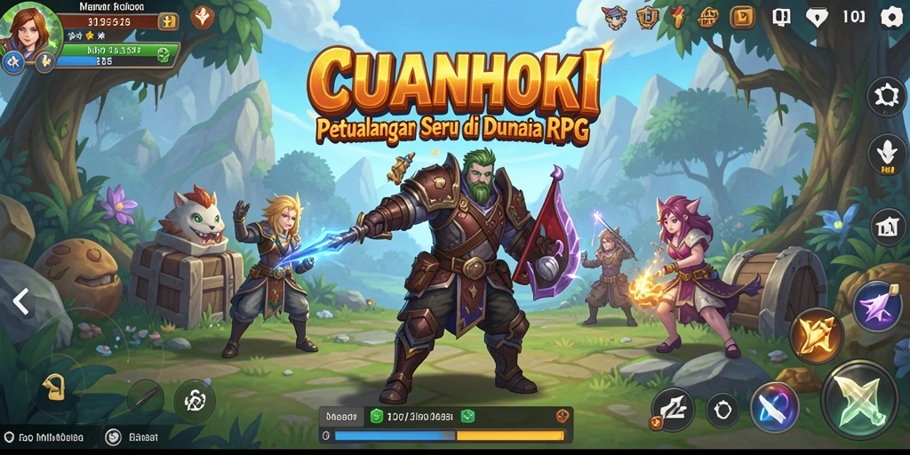Screenshot gameplay menampilkan pertarungan seru dalam <strong>CUANHOKI</strong>.