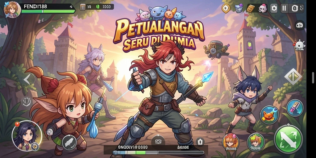Screenshot gameplay FENDI188 menampilkan aksi seru dengan karakter Anime.