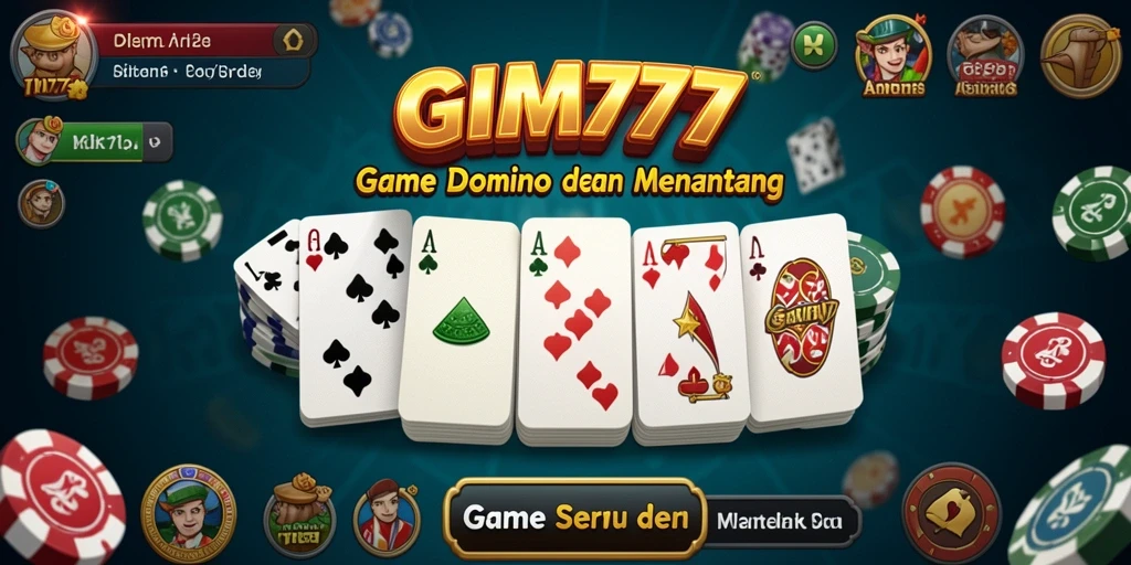 Screenshot GIM777 menampilkan aksi seru permainan Domino.