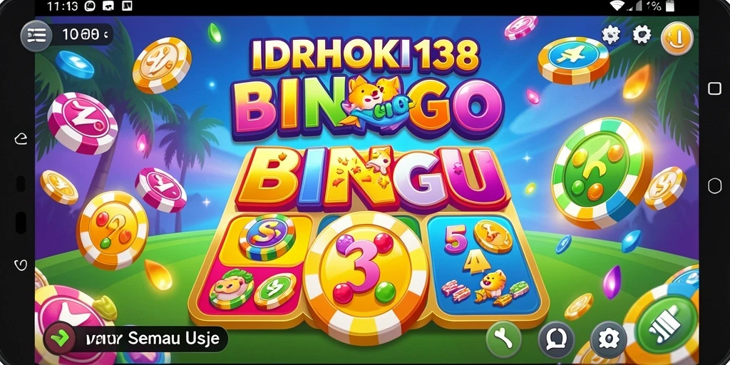 Screenshot utama dari IDRHOKI138 menunjukkan pemain bersenang-senang di permainan Bingo.