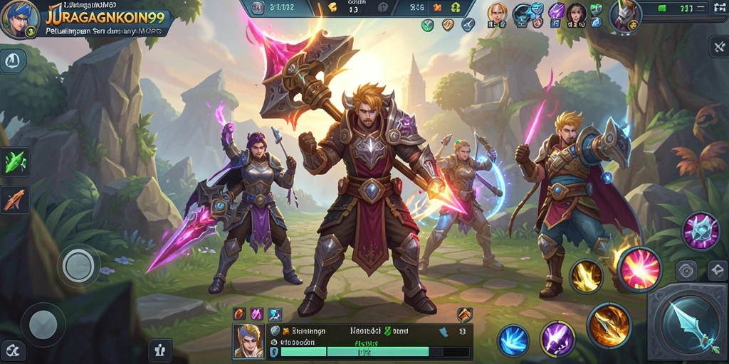 Tampilan gameplay seru di JURAGANKOIN99 dengan aksi pertempuran epik.