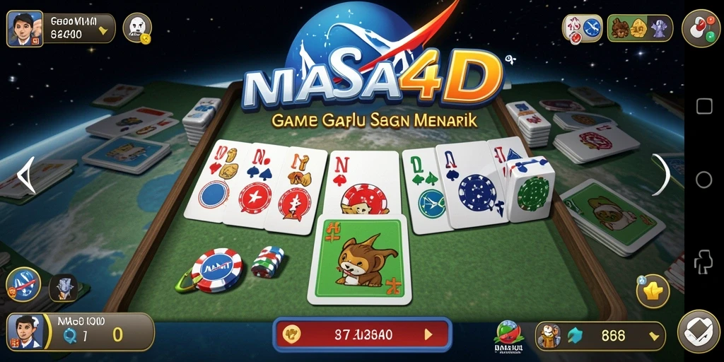 Tampilan gameplay seru di NASA4D dengan suasana gaple yang kental.
