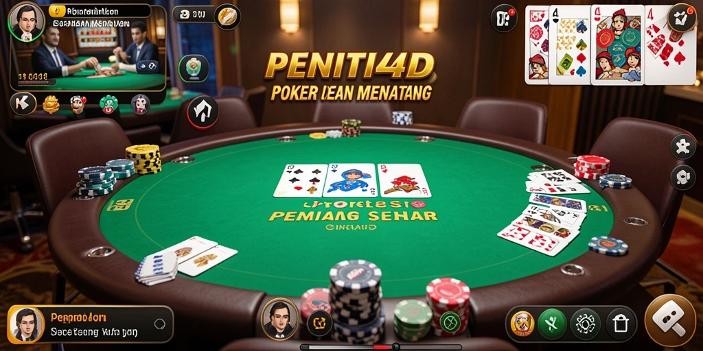 Tampilan gameplay seru di PENITI4D dengan aksi poker yang mendebarkan.