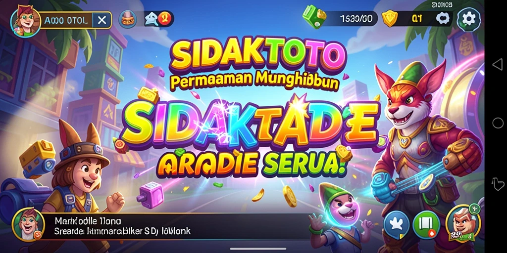 Tampilan gameplay menarik dari SIDAKTOTO yang penuh warna.